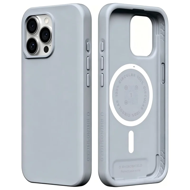 RHINOSHIELD SolidX-serie voor iPhone 15 Pro Max magnetische hoes TPE schokbestendige telefoonhoes - Ash Grey