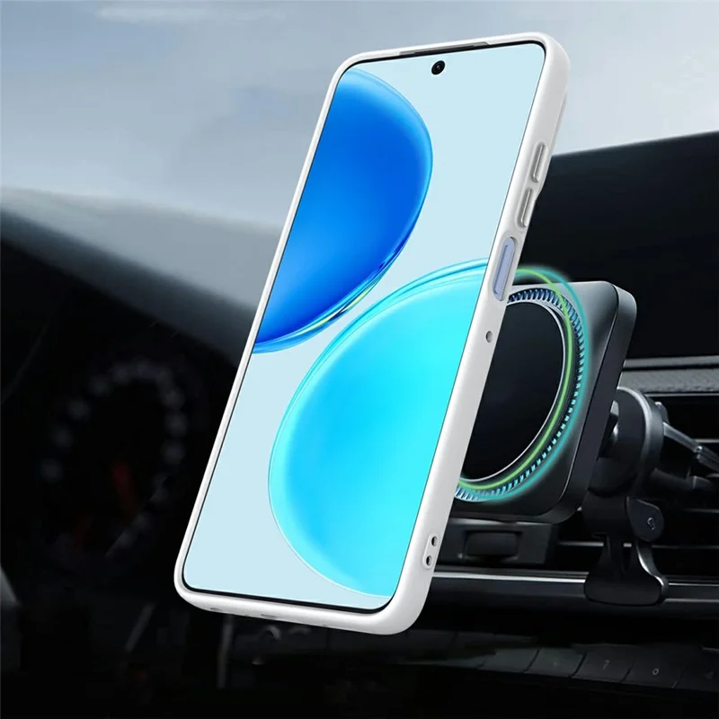 Magnetic Case For Honor X5c 4G / X5c Plus 4G / X5d 4G / X5d Plus 4G / Play10A 4G Rotating Ring Kickstand TPU + PC Back Cover - White