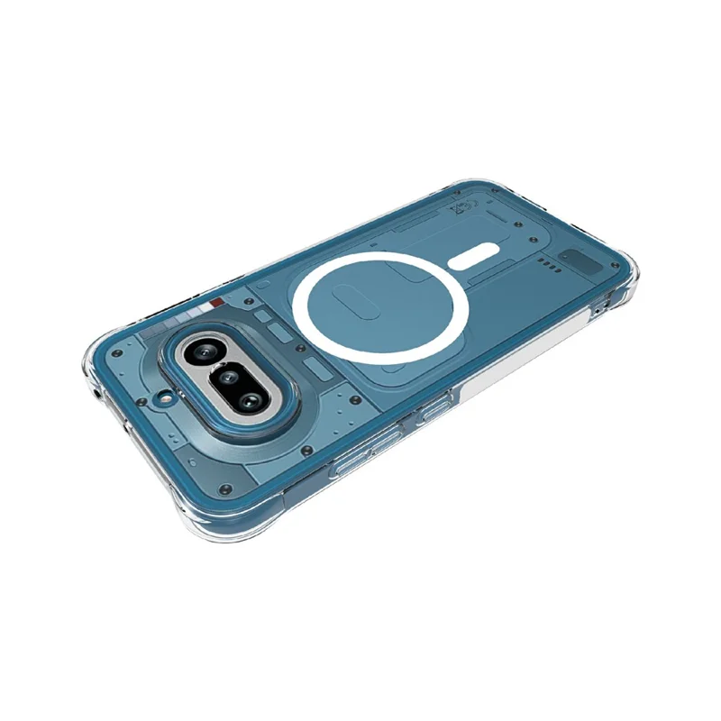 For Nothing Phone (4a) Magnetic Case TPU Anti-drop Phone Back Cover - Transparent