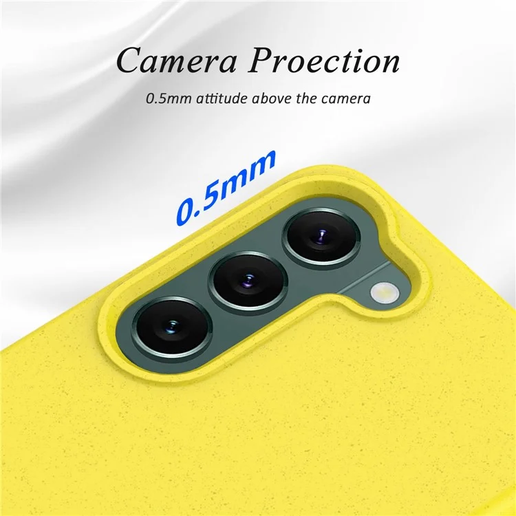 Para funda de teléfono móvil Galaxy S23 de Samsung, de paja de trigo biodegradable + TPU, a prueba de golpes, mate - Verde