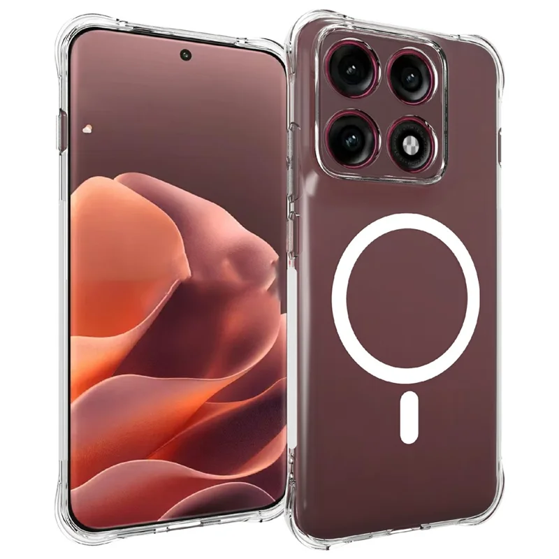 غطاء مغناطيسي لهاتف Motorola Edge 70 Pro 5G من TPU مقاوم للسقوط - شفاف