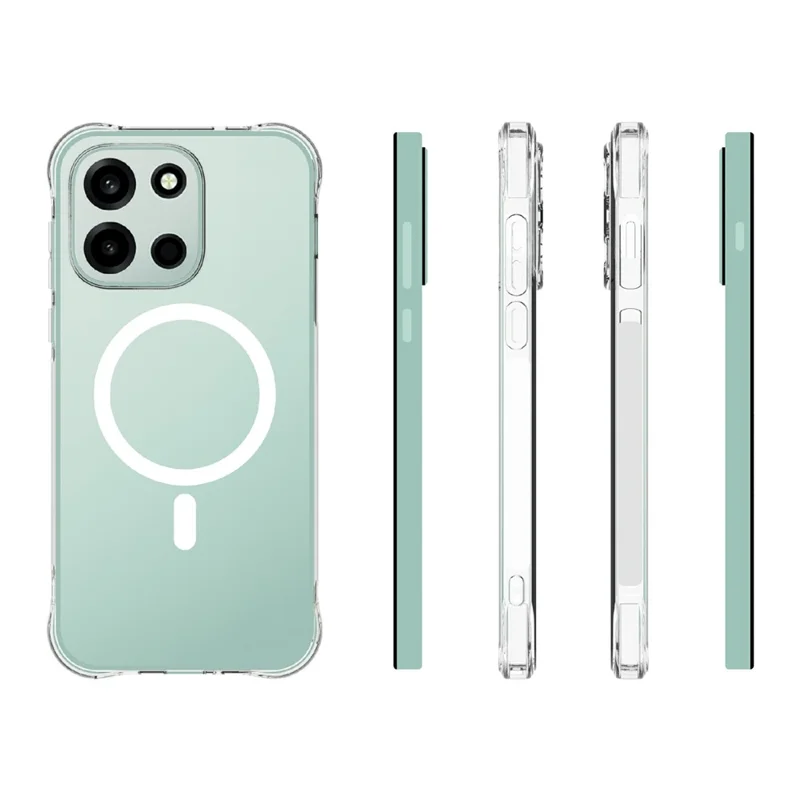 Capa Magnética para OnePlus Nord 6 5G, Capa Traseira Transparente em TPU Anti-queda - Transparente