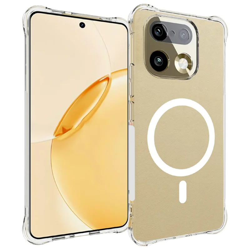 Funda magnética para Realme 16 Pro+ 5G, funda trasera transparente de TPU anti-caída