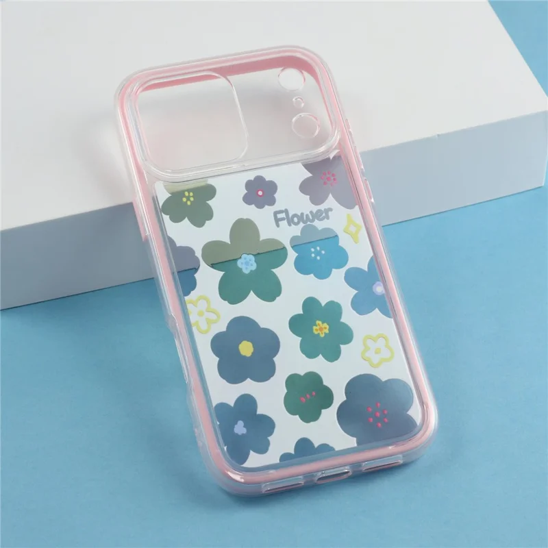 For iPhone 18 Pro Max / 17 Pro Max Case Colorful Floral Pattern Soft TPU Shockproof Phone Cover - Pink
