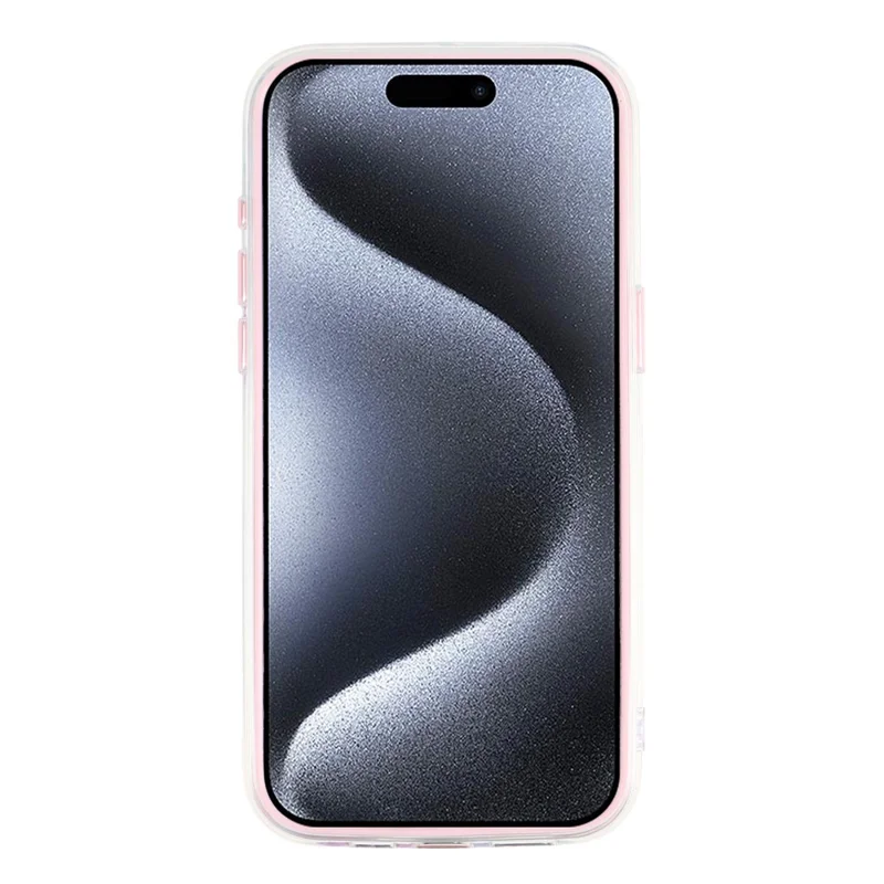 For iPhone 15 Pro Case Colorful Floral Pattern Soft TPU Shockproof Phone Cover - Pink