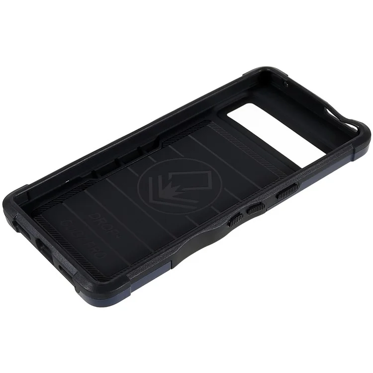 For Google Pixel 7 5G Hard PC + Soft TPU Shockproof Case Anti-slip Grip Protective Phone Back Cover - Blue