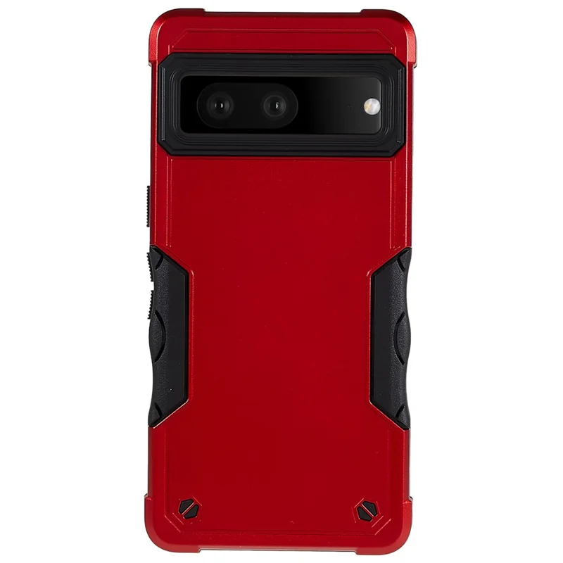 For Google Pixel 7 5G Hard PC + Soft TPU Shockproof Case Anti-slip Grip Protective Phone Back Cover - Red