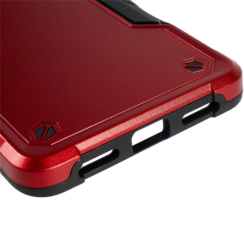 For Google Pixel 7 5G Hard PC + Soft TPU Shockproof Case Anti-slip Grip Protective Phone Back Cover - Red