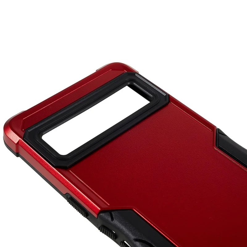 For Google Pixel 7 5G Hard PC + Soft TPU Shockproof Case Anti-slip Grip Protective Phone Back Cover - Red