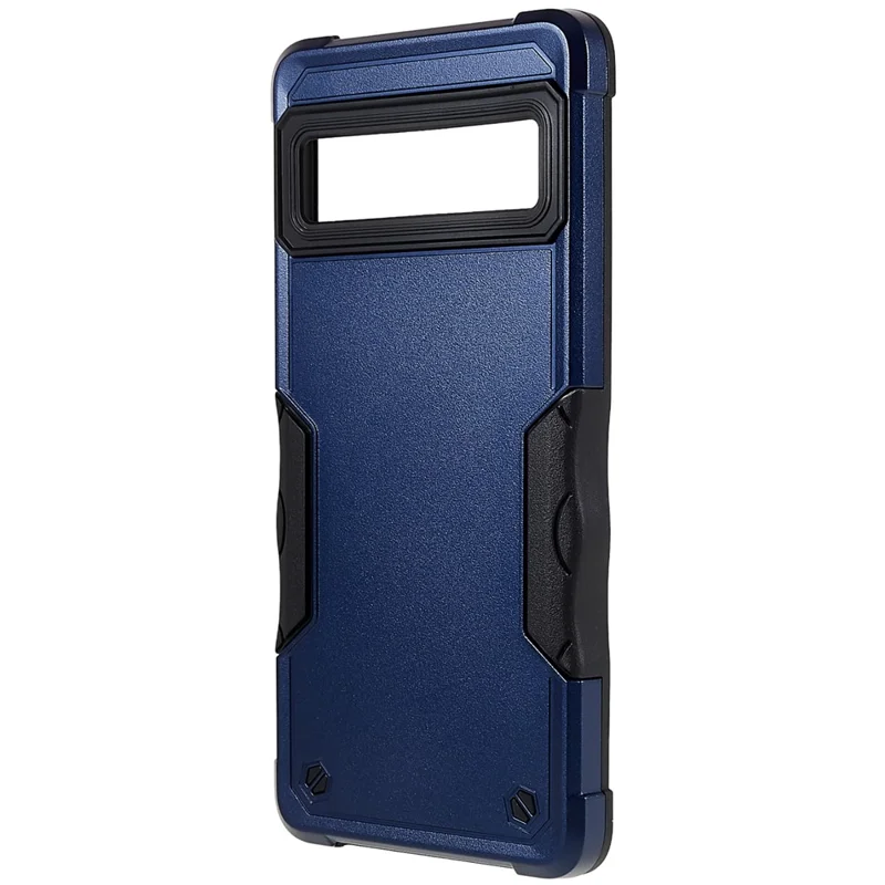 For Google Pixel 7 Pro 5G Shockproof TPU Hard PC Drop-Proof Shell Anti-Slip Comfortable Grip Defender Phone Case - Blue