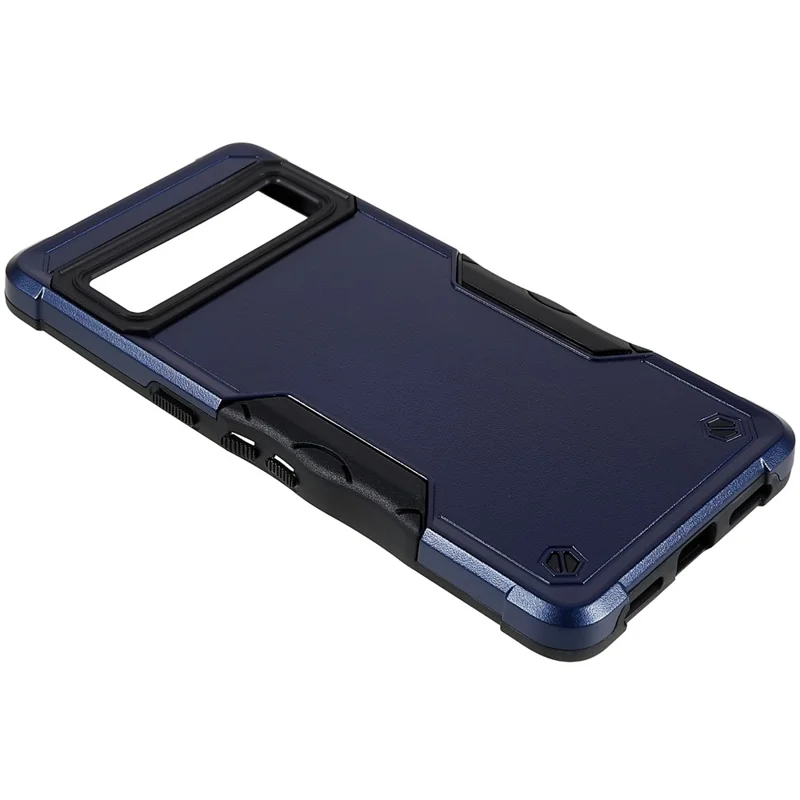 For Google Pixel 7 Pro 5G Shockproof TPU Hard PC Drop-Proof Shell Anti-Slip Comfortable Grip Defender Phone Case - Blue