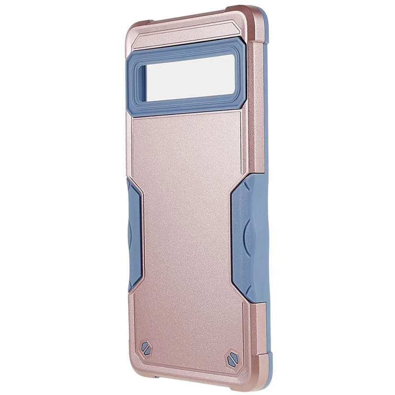 For Google Pixel 7 Pro 5G Shockproof TPU Hard PC Drop-Proof Shell Anti-Slip Comfortable Grip Defender Phone Case - Rose Gold