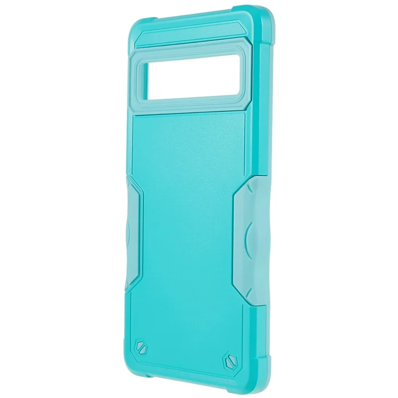 For Google Pixel 7 Pro 5G Shockproof TPU Hard PC Drop-Proof Shell Anti-Slip Comfortable Grip Defender Phone Case - Mint Green
