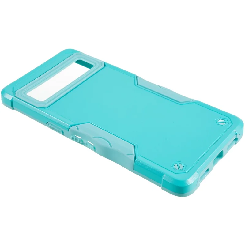 For Google Pixel 7 Pro 5G Shockproof TPU Hard PC Drop-Proof Shell Anti-Slip Comfortable Grip Defender Phone Case - Mint Green