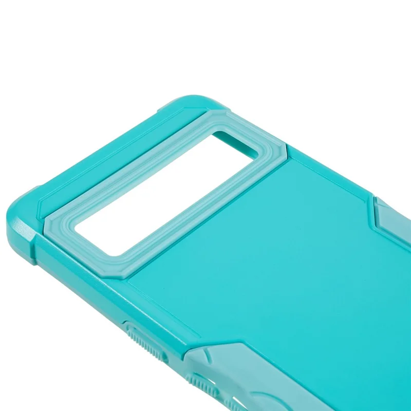For Google Pixel 7 Pro 5G Shockproof TPU Hard PC Drop-Proof Shell Anti-Slip Comfortable Grip Defender Phone Case - Mint Green