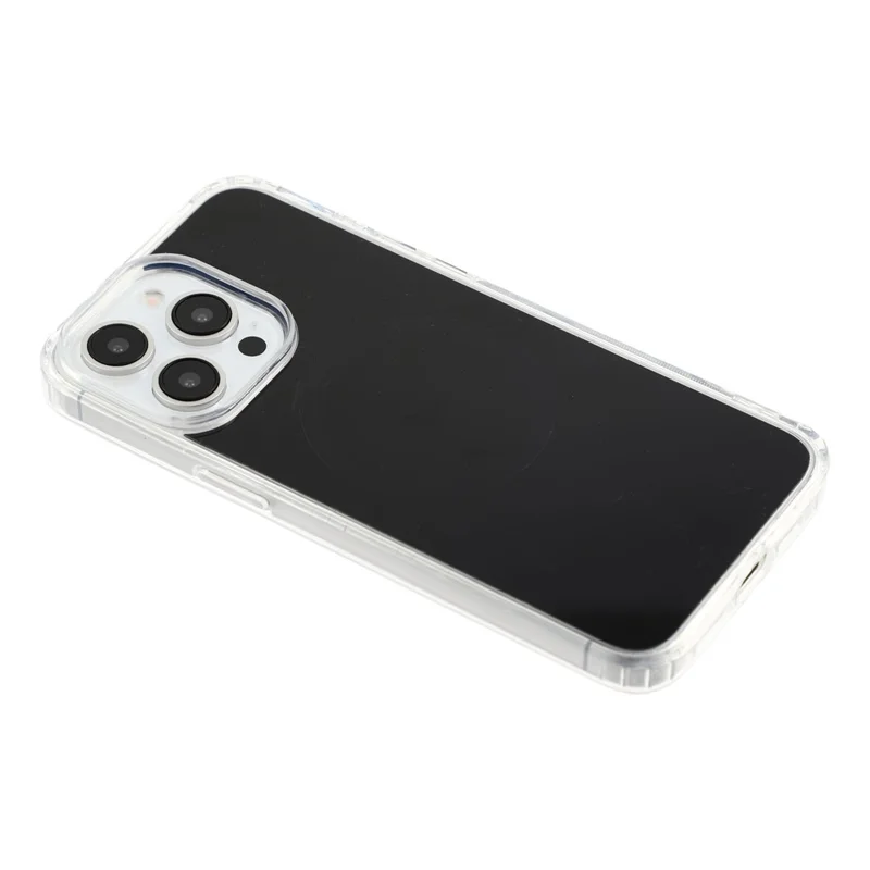 Capa Magnética para iPhone 15 Pro Max com PC + TPU, Capa Protetora Resistente a Quedas - Preto