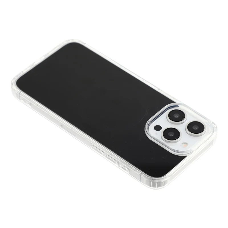 Capa Magnética para iPhone 15 Pro Max com PC + TPU, Capa Protetora Resistente a Quedas - Preto