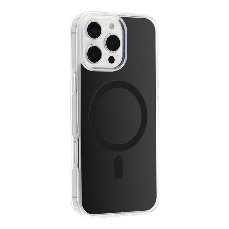 Coque magnétique pour iPhone 16 Pro - Housse de protection résistante aux chutes en PC + TPU - Noir