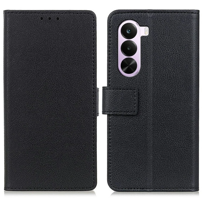 Funda para teléfono OnePlus Nord CE6 Lite 5G, carcasa con soporte y billetera de cuero PU - Negro