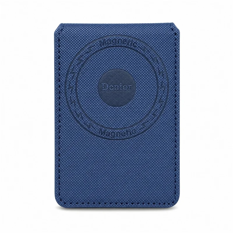 DENIOR V27 Magnetisk Kortlomme til iPhone 17e / Air / 17 / 17 Pro / 17 Pro Max / 16e / 16 Pro Max / 16 Pro / 16 Plus / 16 Foldbar Holder - Blå
