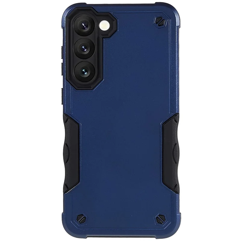 For Samsung Galaxy S23 Drop-proof  Phone Case PC Back + Soft TPU Cell Phone Cover - Blue
