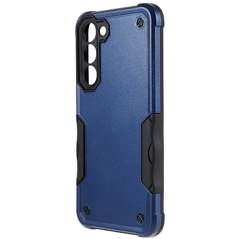 For Samsung Galaxy S23 Drop-proof  Phone Case PC Back + Soft TPU Cell Phone Cover - Blue