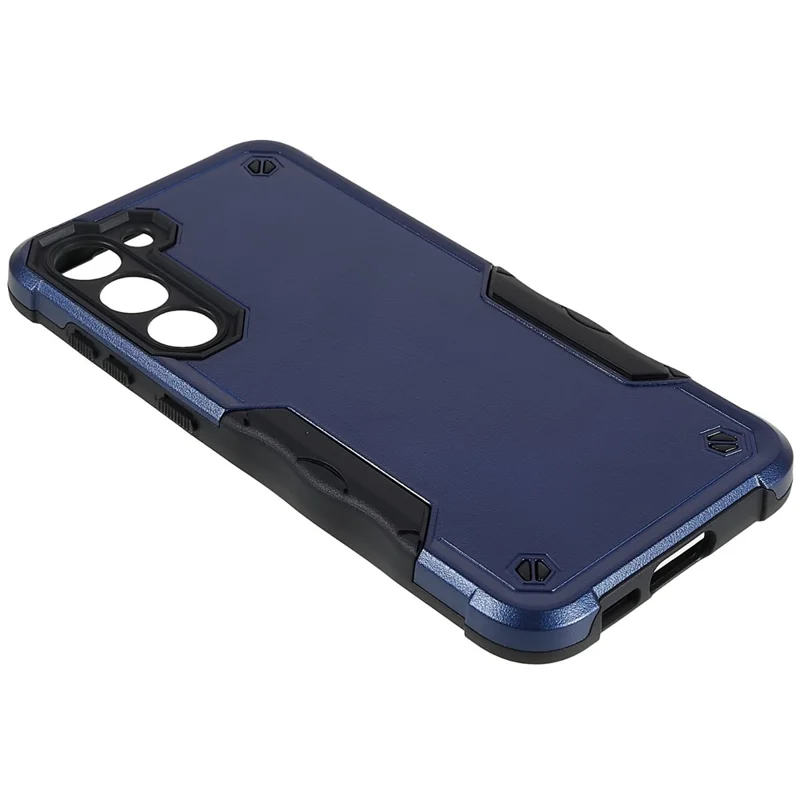 For Samsung Galaxy S23 Drop-proof  Phone Case PC Back + Soft TPU Cell Phone Cover - Blue