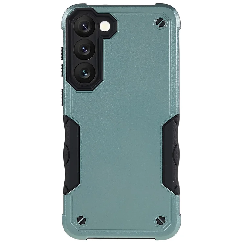 For Samsung Galaxy S23 Drop-proof  Phone Case PC Back + Soft TPU Cell Phone Cover - Green
