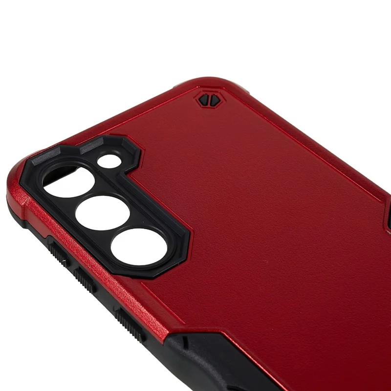 For Samsung Galaxy S23 Drop-proof  Phone Case PC Back + Soft TPU Cell Phone Cover - Red