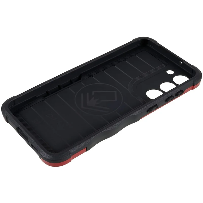 For Samsung Galaxy S23 Drop-proof  Phone Case PC Back + Soft TPU Cell Phone Cover - Red