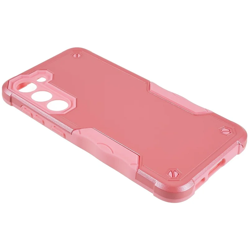 For Samsung Galaxy S23 Drop-proof  Phone Case PC Back + Soft TPU Cell Phone Cover - Pink