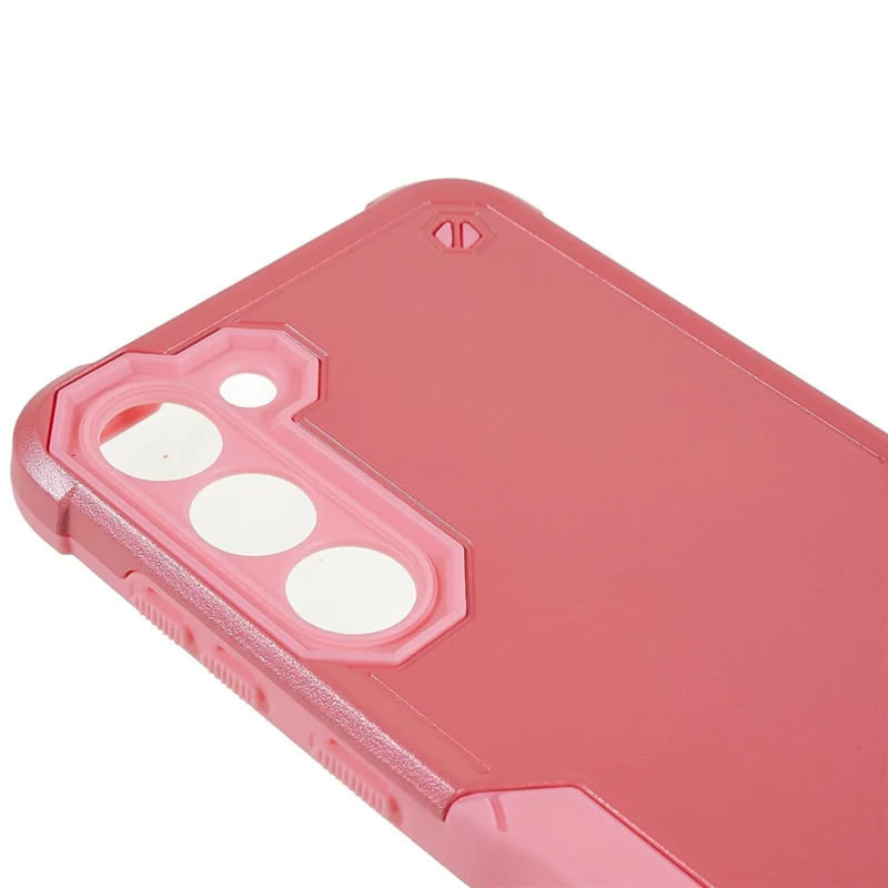 For Samsung Galaxy S23 Drop-proof  Phone Case PC Back + Soft TPU Cell Phone Cover - Pink