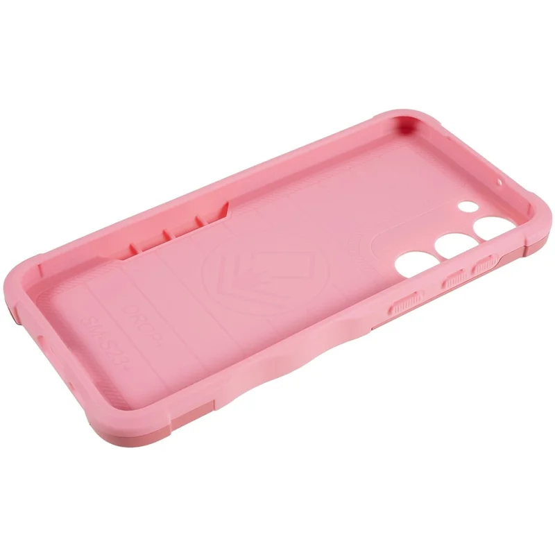 For Samsung Galaxy S23 Drop-proof  Phone Case PC Back + Soft TPU Cell Phone Cover - Pink