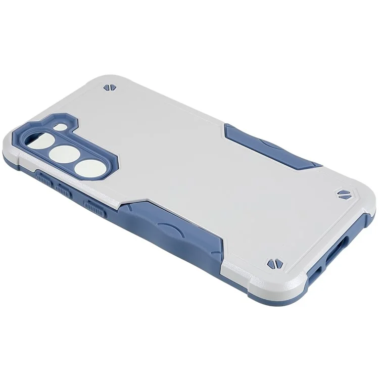 Para Samsung Galaxy S23 Case de Teléfono a Prueba de Caída PC Atrás + Soft TPU Cell Telephip Cubre - Blanco