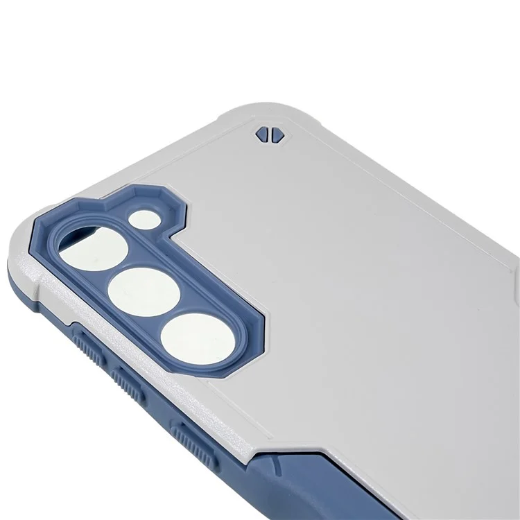 Para Samsung Galaxy S23 Case de Teléfono a Prueba de Caída PC Atrás + Soft TPU Cell Telephip Cubre - Blanco