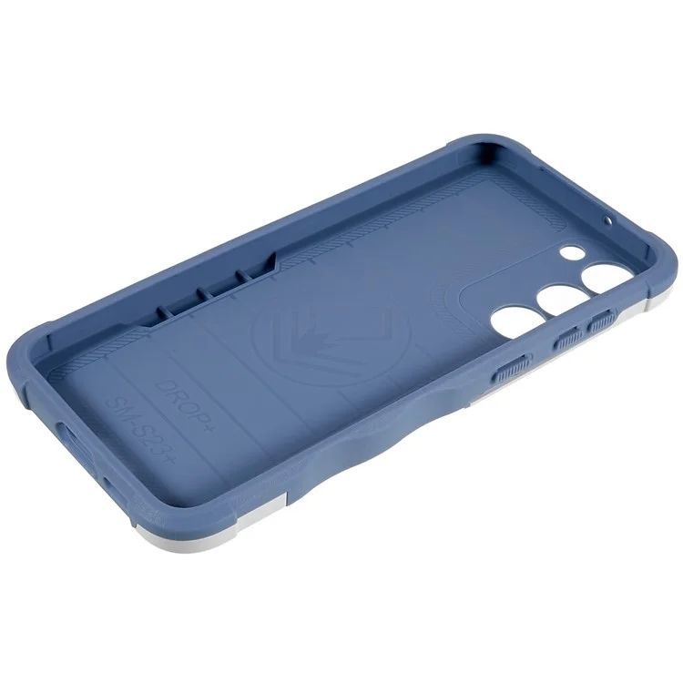 Para Samsung Galaxy S23 Case de Teléfono a Prueba de Caída PC Atrás + Soft TPU Cell Telephip Cubre - Blanco