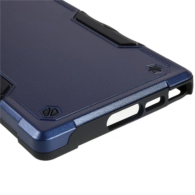 Para Samsung Galaxy S23 Ultra Anti-drop Shockproof Case Anti-slip Grip PC + TPU Protective Phone Cover - Azul
