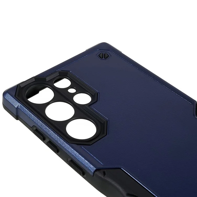 Para Samsung Galaxy S23 Ultra Anti-drop Shockproof Case Anti-slip Grip PC + TPU Protective Phone Cover - Azul