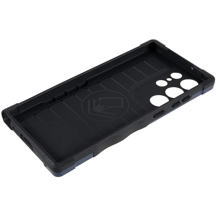 Para Samsung Galaxy S23 Ultra Anti-drop Shockproof Case Anti-slip Grip PC + TPU Protective Phone Cover - Azul