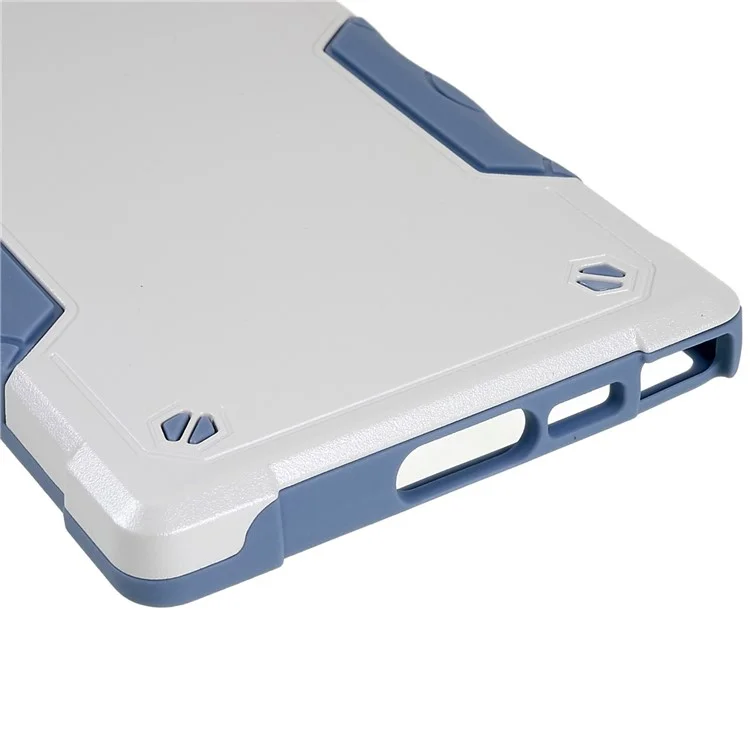 Para Samsung Galaxy S23 Ultra Anti-drop Shockproof Case Anti-slip Grip PC + TPU Protective Phone Cover - Blanco
