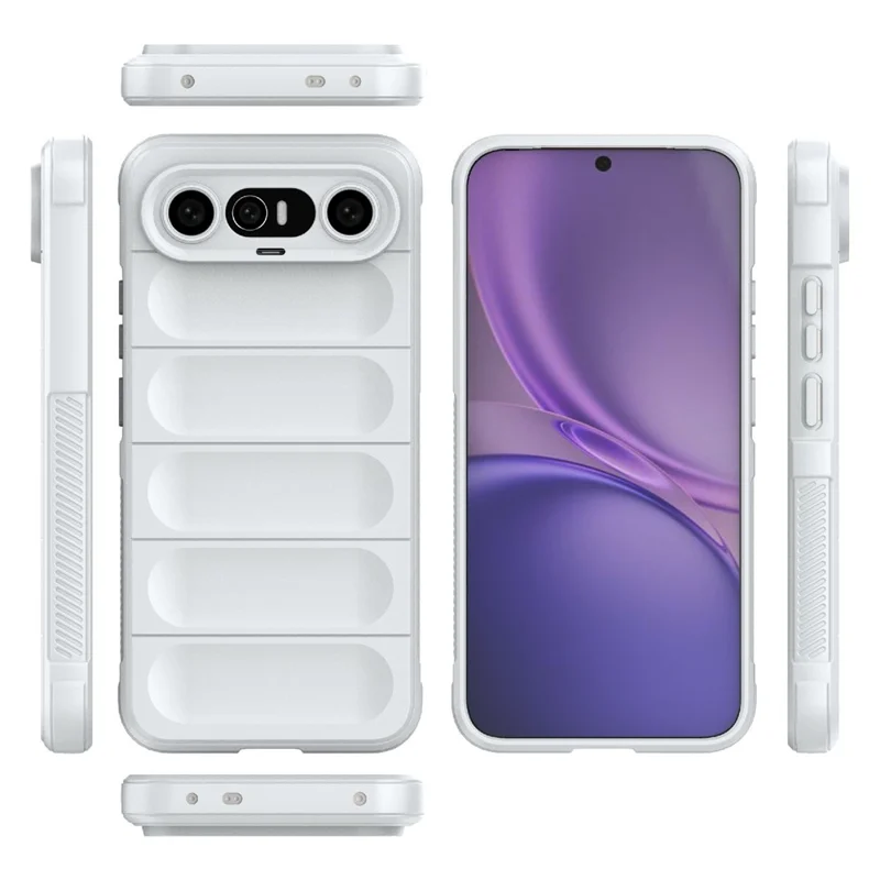 Für vivo X300 FE 5G Handytasche Anti-Drop Weiches TPU Robuste Rückseite – Weiß