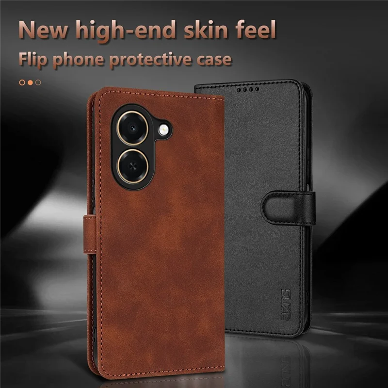 AZNS Funda para Honor Play 80 Plus 5G de Cuero PU, Funda con Cartera - Marrón