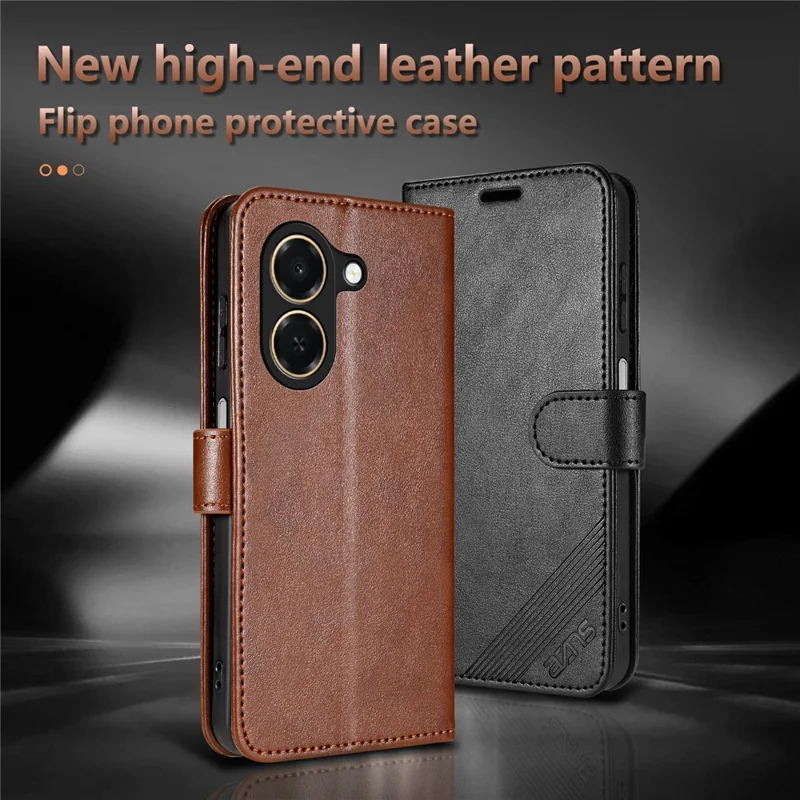 AZNS Custodia per Honor Play 80 Plus 5G Anti-Graffio con Supporto Portafoglio in Pelle PU - Marrone