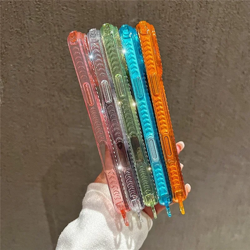 For iPhone 17 Pro Magnetic Case Rhinestones Decor Ring Kickstand PC + TPU Clear Phone Cover - Transparent