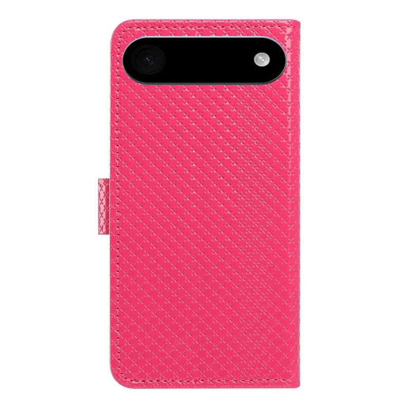 Für iPhone Air Geldbörse Hülle Diamant-Textur Leder Stand-Flip-Handyhülle mit Handschlaufe - Rose
