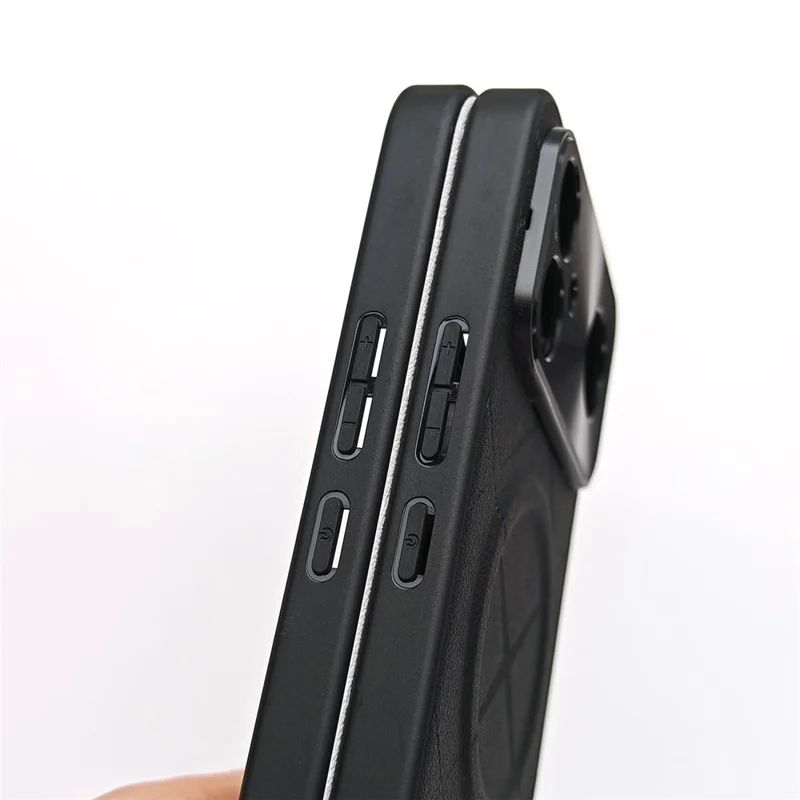 Cover Magnetico per Xiaomi Redmi K90 Max 5G con Tagli Precisi, Copertura in Pelle PU X-Pattern, PC e TPU - Nero