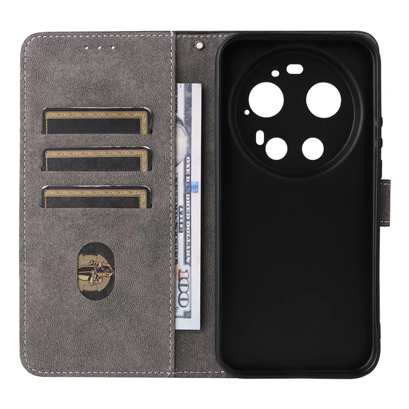For Xiaomi 17 Ultra 5G  /  17 Ultra by Leica Case Wallet RFID Blocking PU Leather Phone Cover Stand with Strap - Black