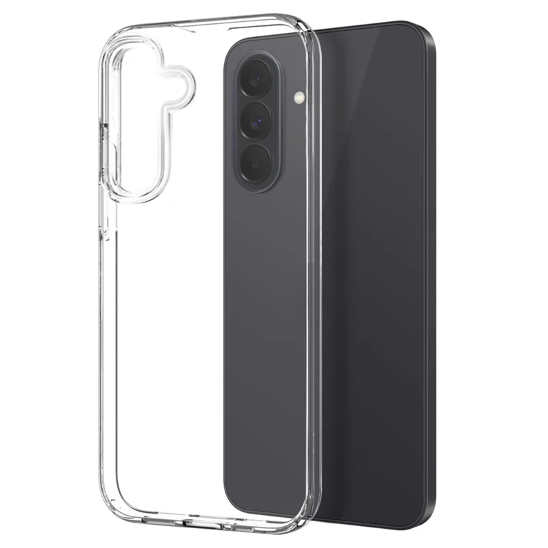 NORTHJO For Samsung Galaxy A37 5G Case Soft TPU Clear Phone Cover with Tempered Glass Screen Protector - Transparent