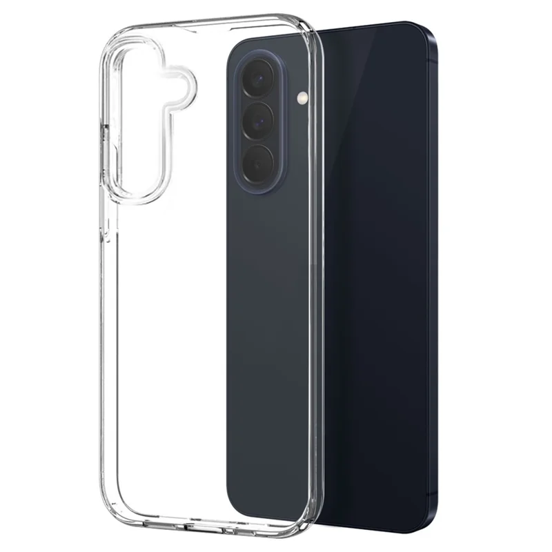 NORTHJO For Samsung Galaxy A57 5G Case Soft TPU Clear Phone Cover with Tempered Glass Screen Protector - Transparent