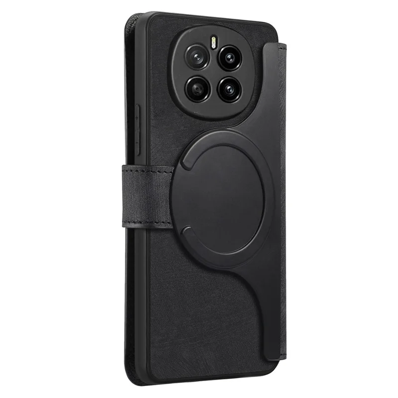 CASENEO MW-03 for Honor Magic7 Pro 5G Magnetic Case Detachable Leather Phone Wallet Cover - Black